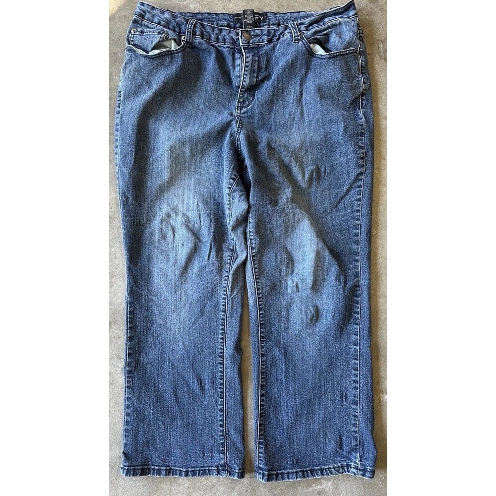 Lane Bryant Venezia 20P Blue Jeans Petite Stretch Bootcut Denim